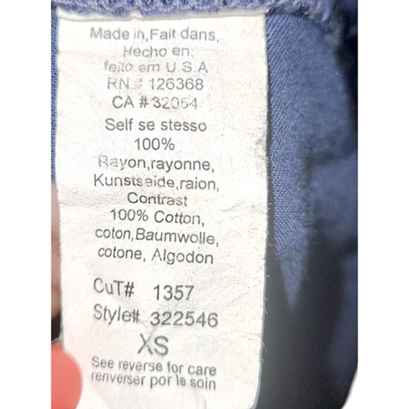 Left of Center Women's Dress Size XS Two-Tone Blue Sheath Midi Sleeveless Hi Lo - Picture 4 of 6